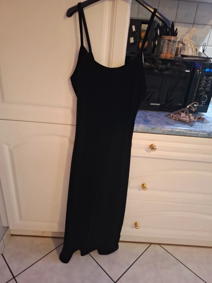 Robe de soirée en velours noir longue