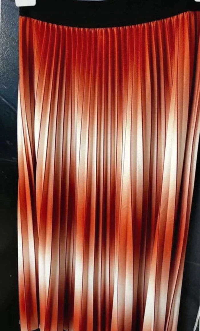 Jupe plissée dégradé corail - photo numéro 8