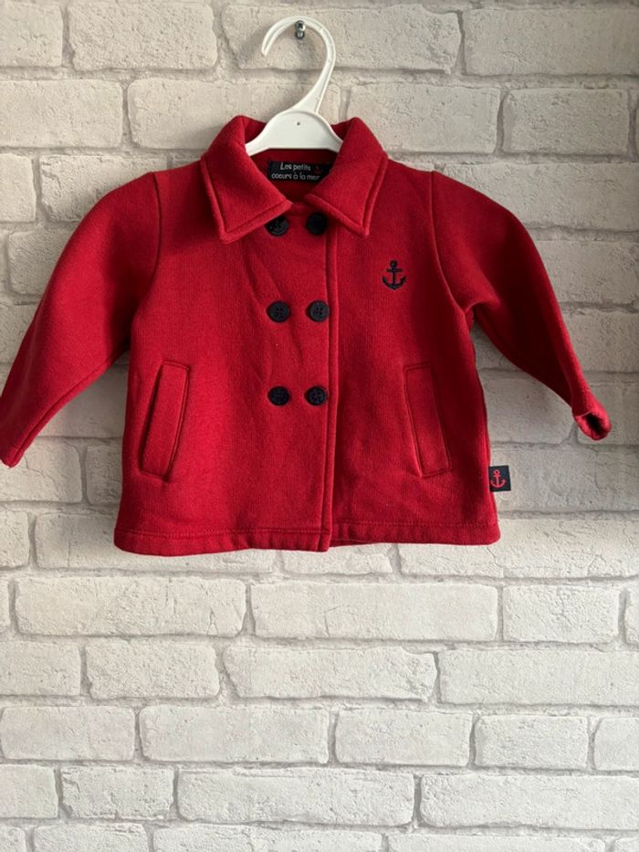 Veste  Les Petits Cœurs À La Mer taille 6 mois