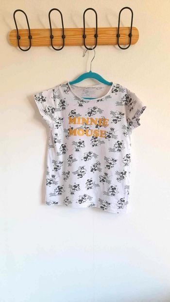 Tee-shirt blanc manches courtes Minnie 10 ans