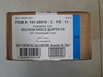 Pokemon SV08 Case de 36 boosters Sleeves en FR