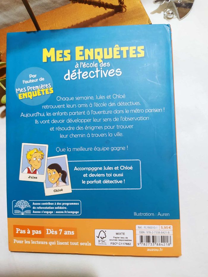 Livre Jeunesse Mes enquêtes à l'école des détectives - Tome 2 destination mystère - Dès 7Ans - photo numéro 2
