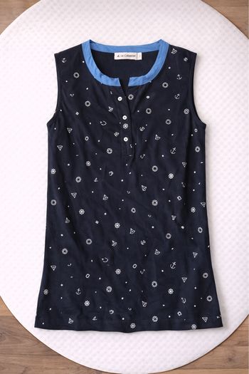 Débardeur bleu marine motif marin Le Cabestan – taille 1