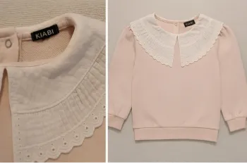 Pull rose col brodé KIABI 80 cm bébé fille