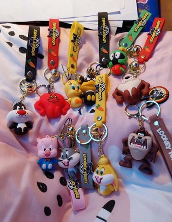 Porte-clés looney tunes, titi et gros minettes, t'as, etc
