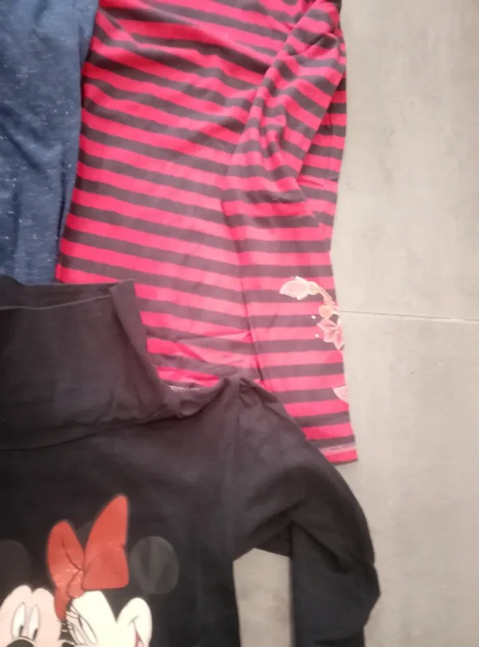 Lot de 6 t-shirts manches longues à col roulé, sous pull - Fille 10 ans - photo numéro 4