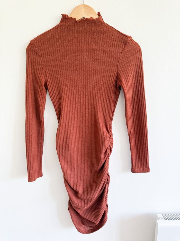Robe moulante manches longues marron Shein taille 34 XS - photo numéro 3