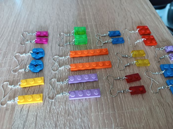 Boucles d'oreille Lego originales insolite - photo numéro 4