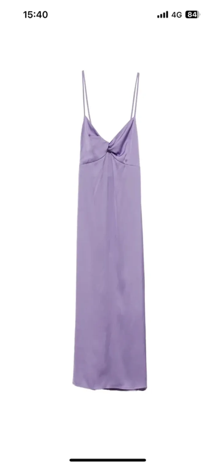 robe midi en satin style nuisette femme violette mauve - photo numéro 3