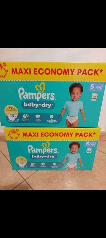 188 couches pampers baby dry taille 5