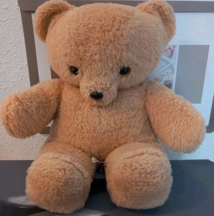 Peluche nounours ours vintage Ajena 48cm - photo numéro 2