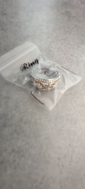 Bague couleur or et argent