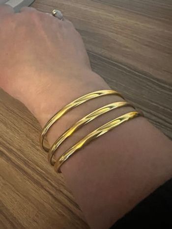 Bracelets jonc dorés or en acier inoxydable 