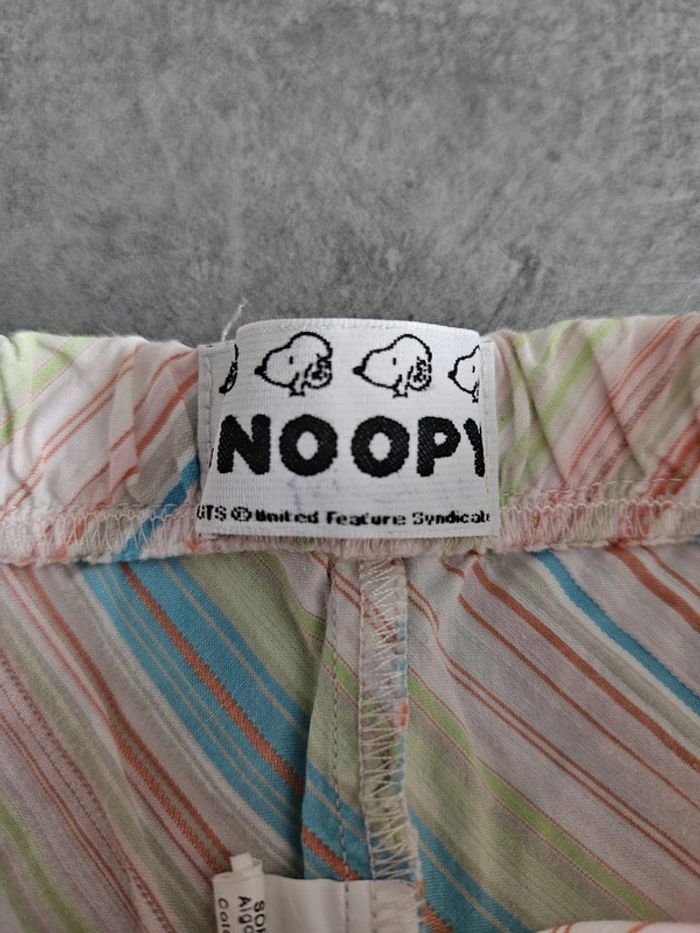 Short élastiqué bébé - Taille 36 mois (94cm) - Snoopy - Multicolore pastel - photo numéro 2