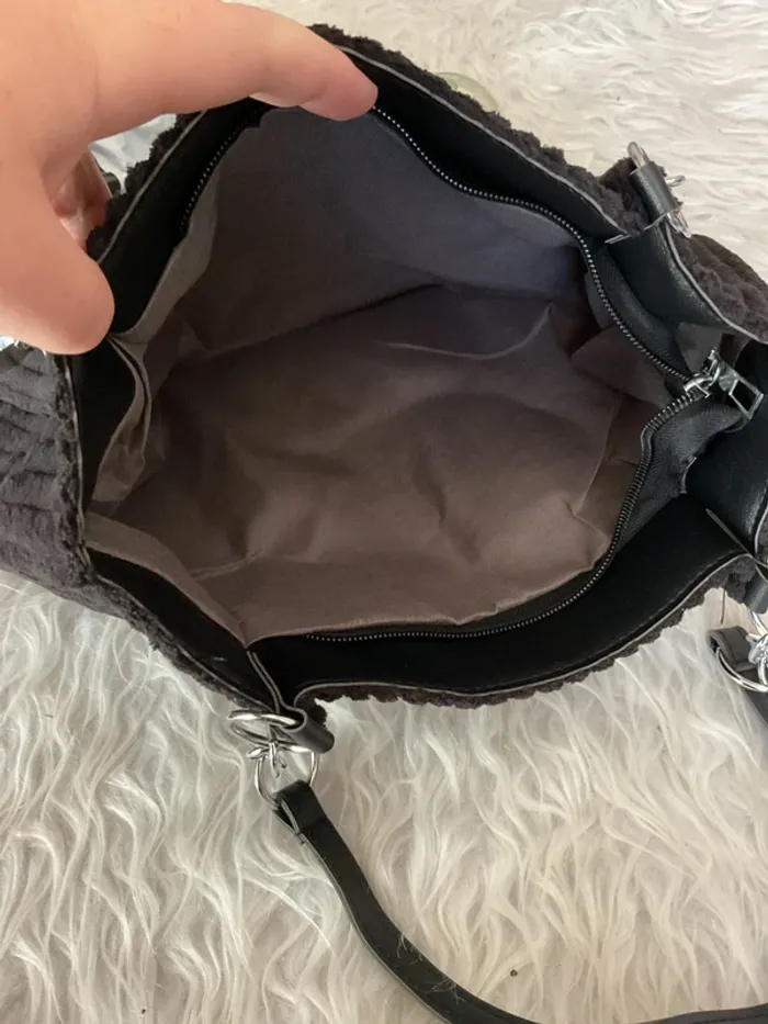 Sac à main fourre tout velours neuf - photo numéro 4