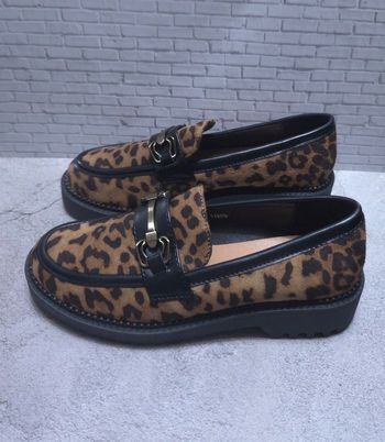 Mocassins Femme Léopard Chic - Détails Doré - Neufs Taille 38