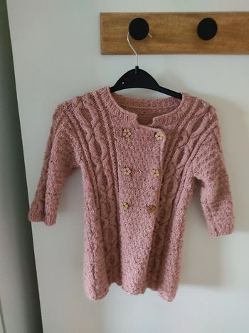 Gilet long tricoté à la main 5 ans