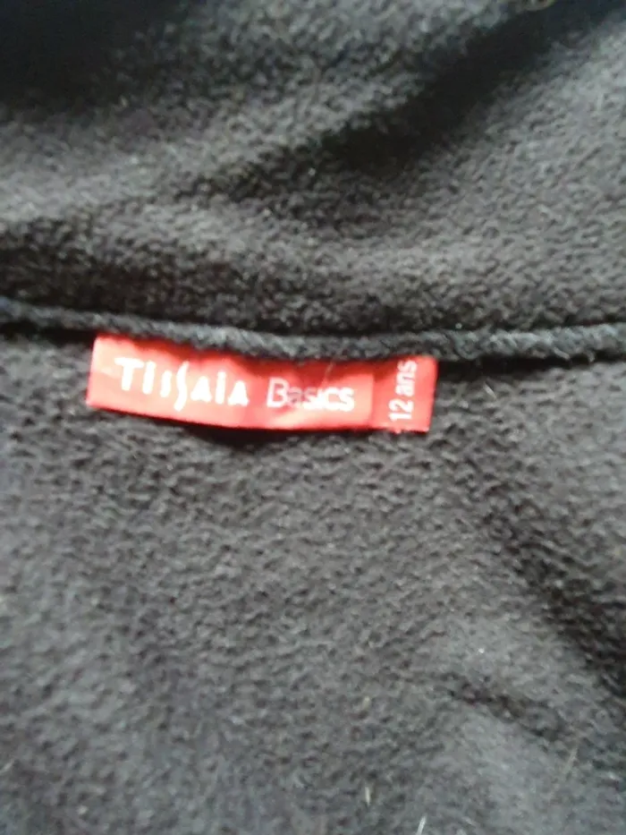 Veste polaire noire Tissaia taille 12 ans - photo numéro 3