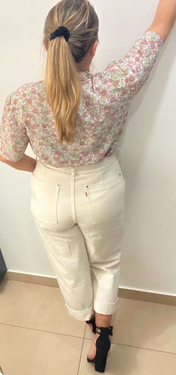 Chemise fluide vintage fait main taille 44-46 - photo numéro 6