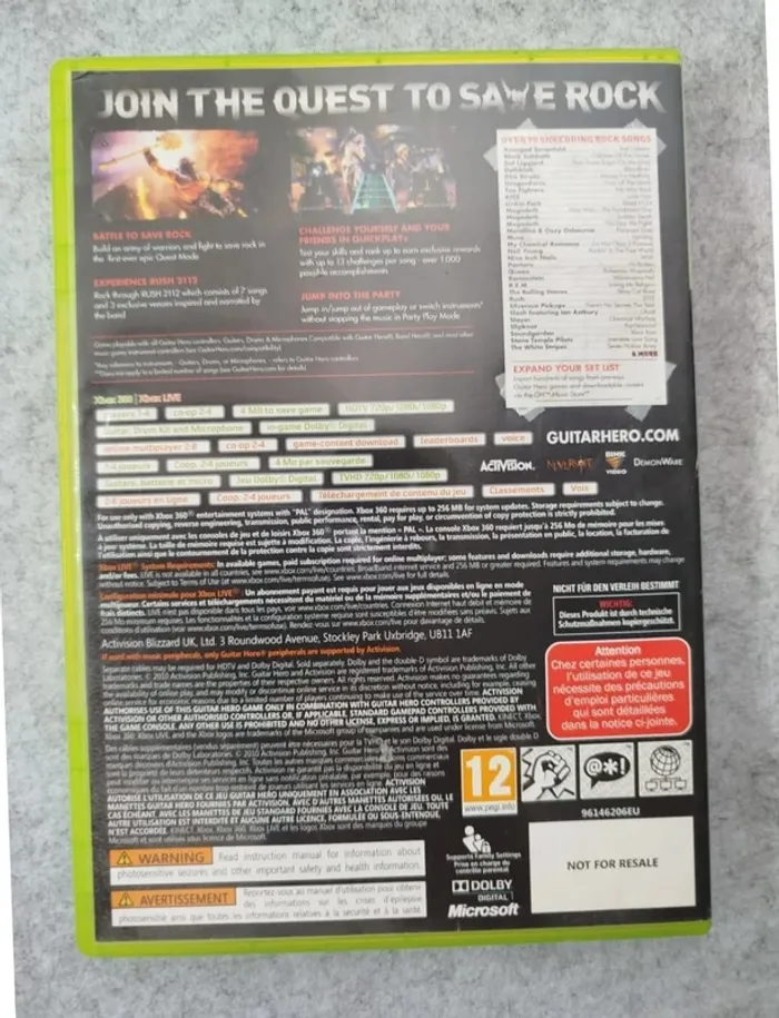 Jeu Guitare Hero Warriors of Rock Xbox 360 Complet avec notice et boîte - photo numéro 3