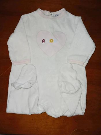 Pyjama velours amour 3 mois kinousses