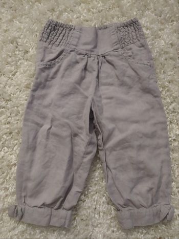 Pantacourt froncé gris 2 ans