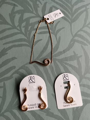 Parure plaqué or 3 pièces