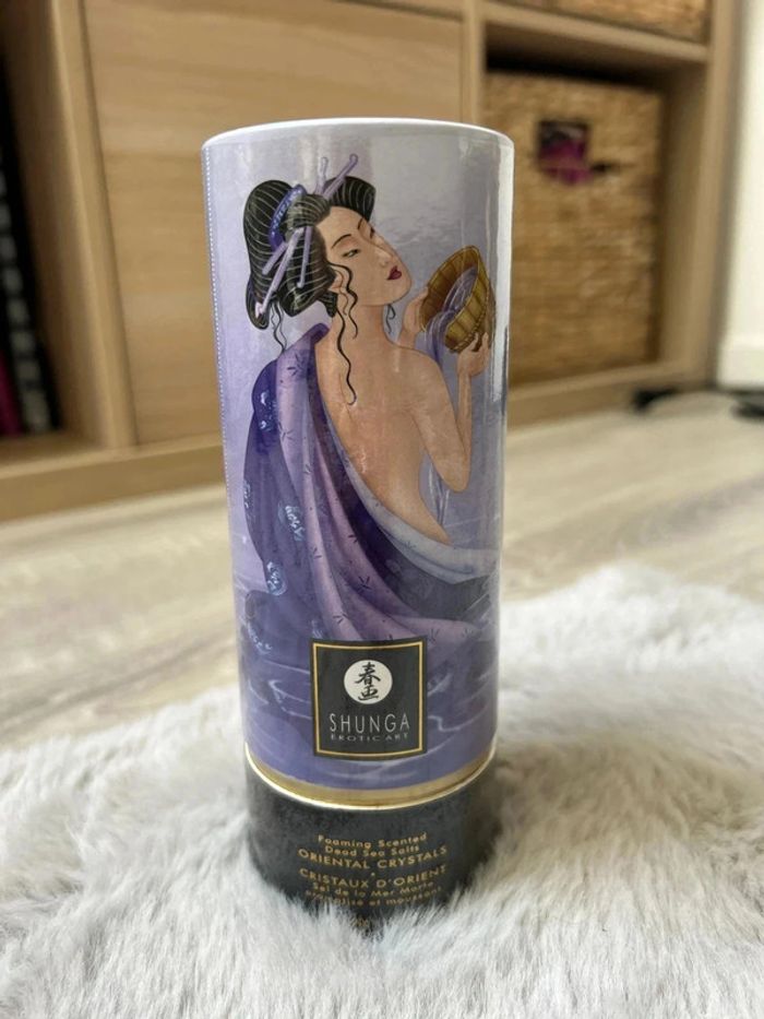 Sel de la mer morte aromatisé et moussant Shunga érotic art