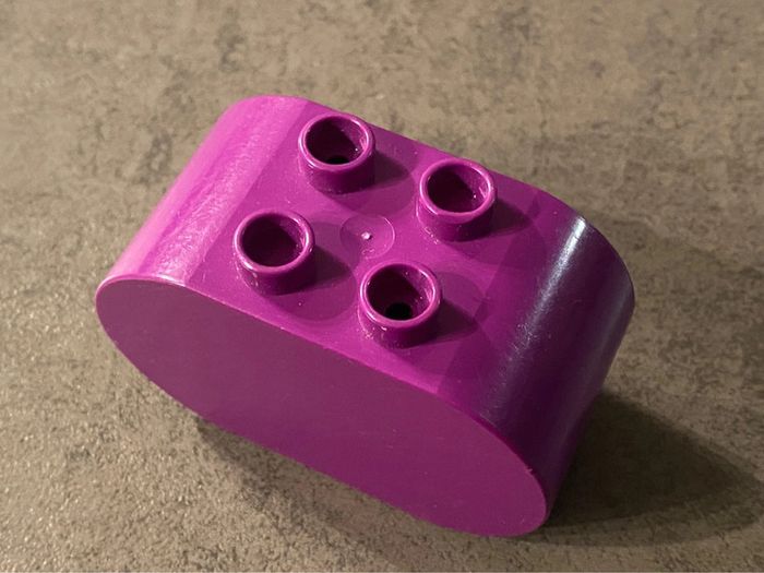 Lego Duplo violet aux extrémités arrondis 6448