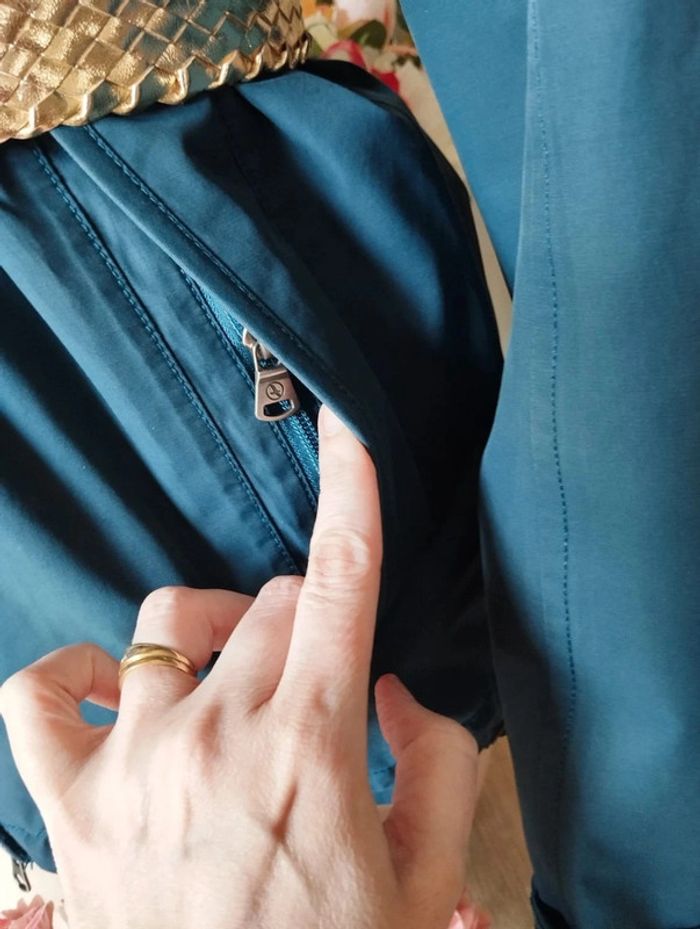 🌿Blouson Bleu Pétrole Unisexe Collection Vintage Aigle Taille 38/40🌿 - photo numéro 3