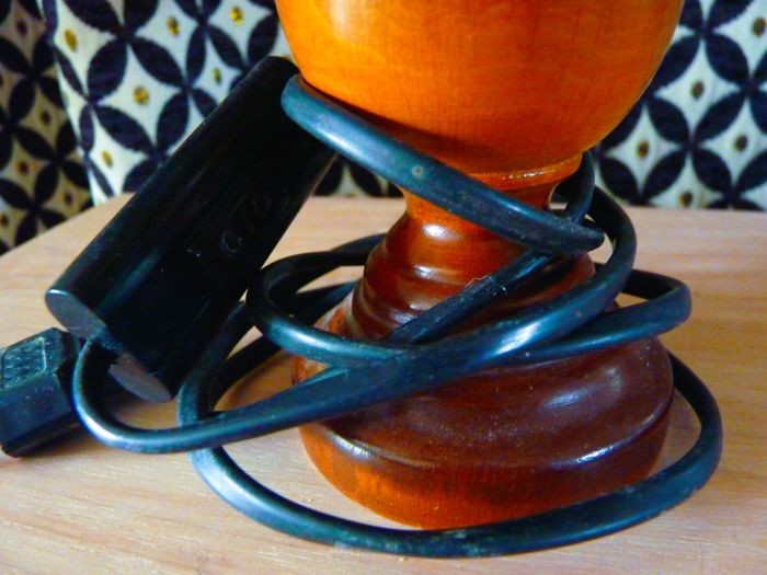 Lampe de chevet vintage TBE bois decoration luminaire bureau chambre - photo numéro 3