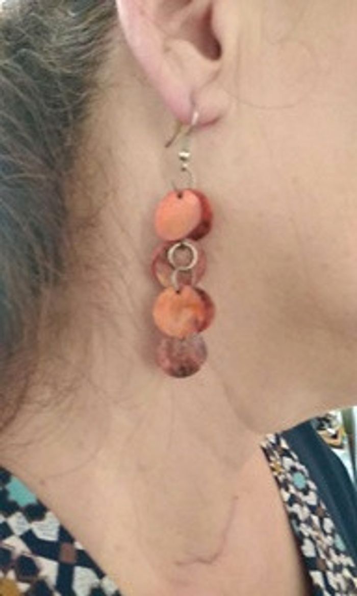 Boucles d'oreilles orange