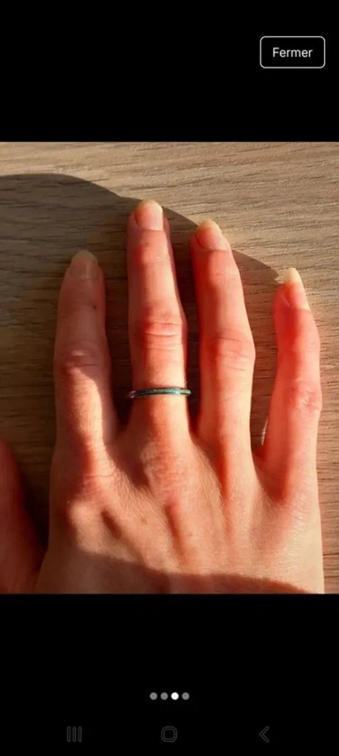 Bague acier inoxydable taille 52 - photo numéro 3