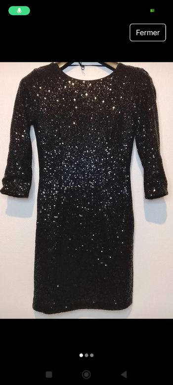 Robe à sequins noir T38