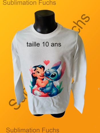 T SHIRT MANCHE LONGUE  STITCH
