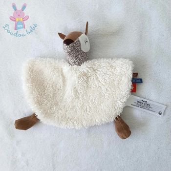 Doudou plat Biche blanc marron Tout doux love Tape à l'Œil TAO