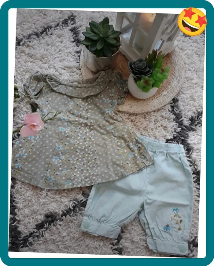 Ensemble d'été bébé fille 6 mois🌿💝 - photo numéro 4