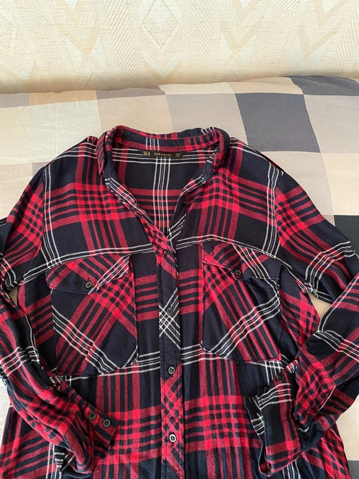 Superbe belle chemise à carreaux Zara taille M - photo numéro 8