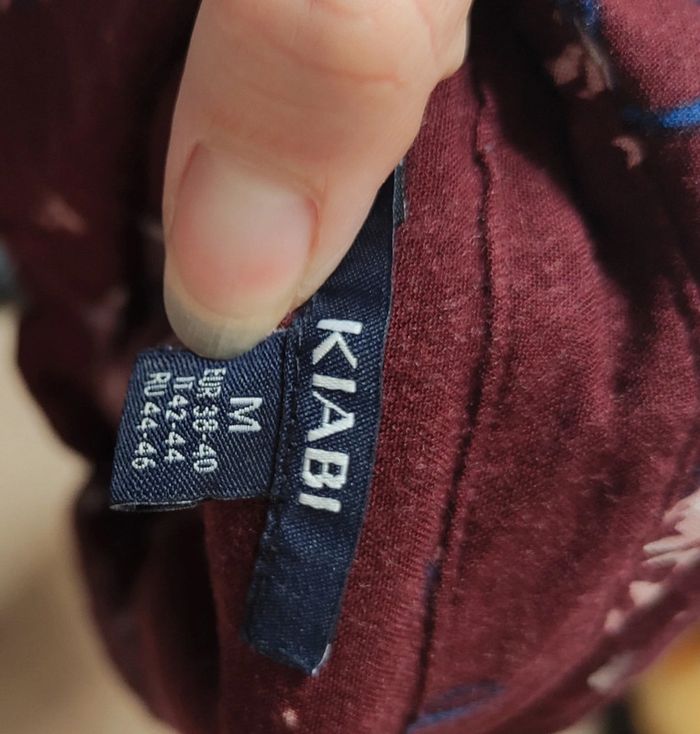 Chemise bordeaux fleurie M - photo numéro 3