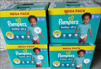Lot 2 cartons Pampers baby dry 5