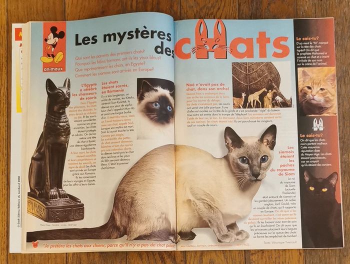 Ancien journal de mickey avec poster les Aristochats N°2488 année 2000 vintage - photo numéro 5