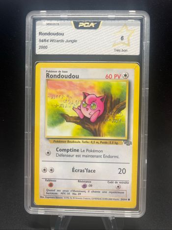 Carte Pokémon Rondoudou 54/64 PCA 6