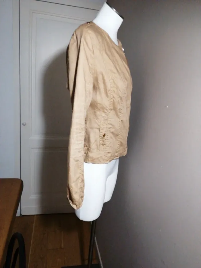 Veste légère beige escandelle taille M - photo numéro 5