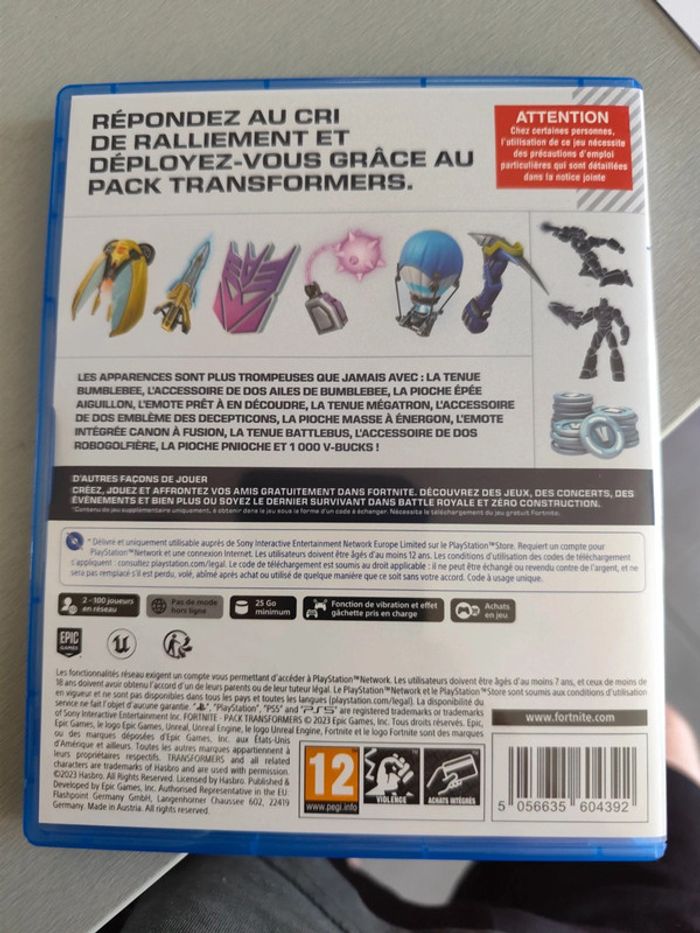 Boite Fortnite pack transformers - photo numéro 2