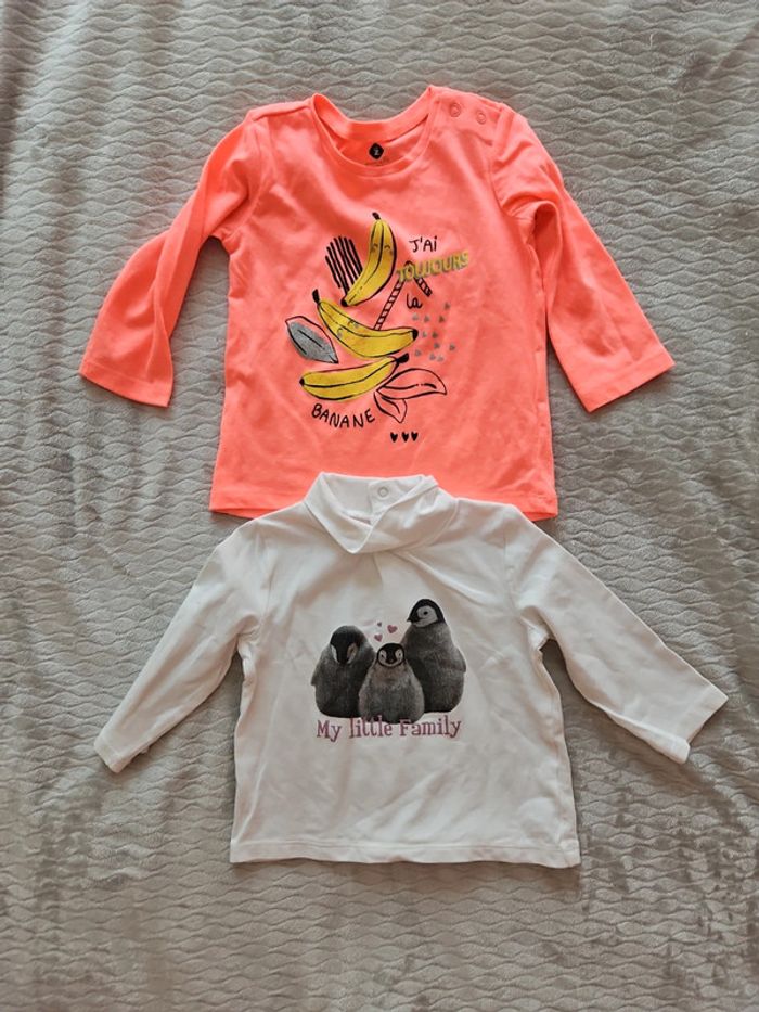 Lot de deux tee-shirts manches longues