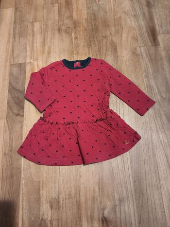 Robe rouge Petit Bateau 12mois