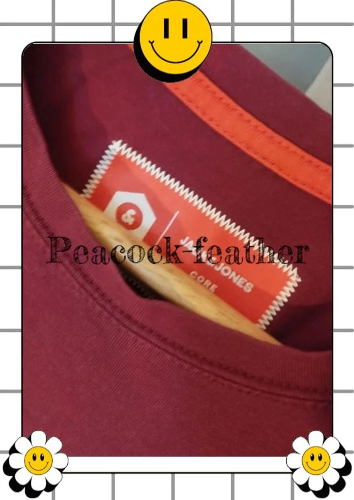 T-shirt Jack et Jones bordeaux homme 38/M - photo numéro 3
