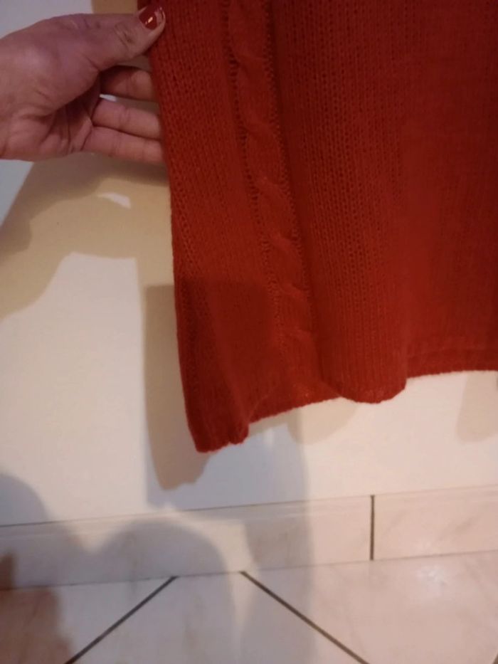 Pull manches courtes femme M mailles rouges c74 - photo numéro 16
