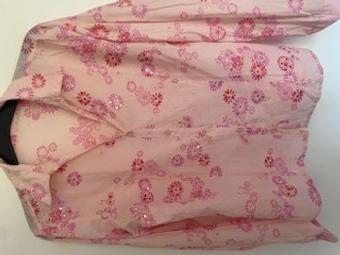 Chemisier rose imprimé léger