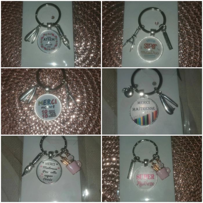 1 porte clé Maîtresse Atsem Maître aesh cadeaux fin d'année - photo numéro 2